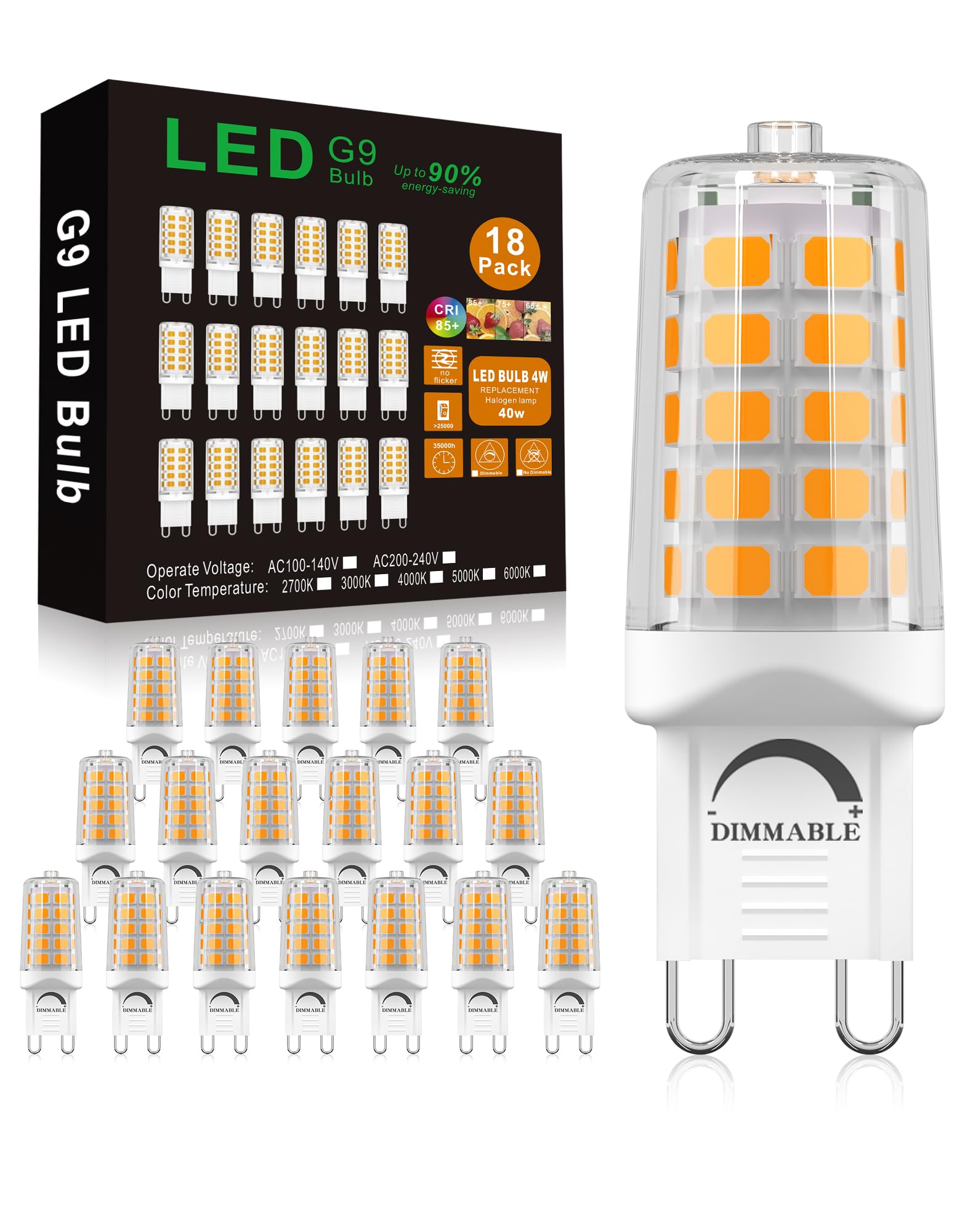 BAOMING G9 LED bulb dimmable 4W for energy-saving chandelier lighting