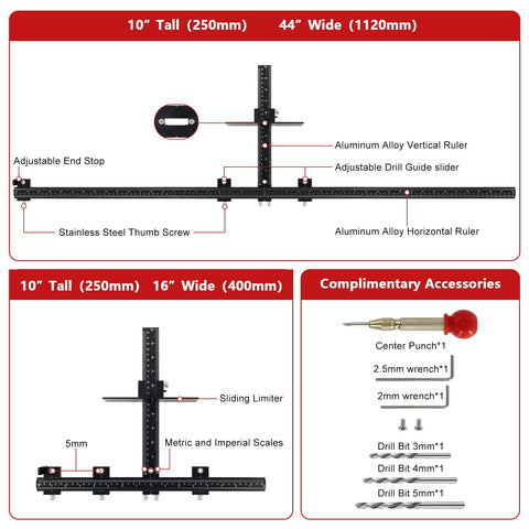 BaoNeedy 16-inch handle jig in action for door pulls.