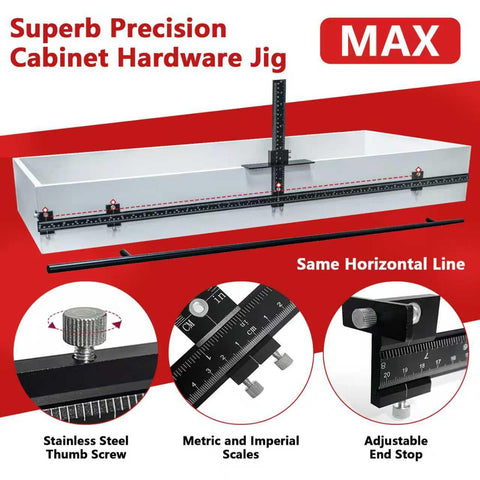 BaoNeedy 44-inch jig top view shows scalable handle spacing.