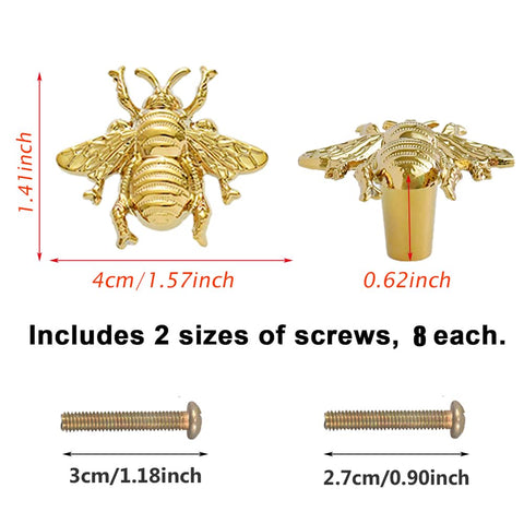 BAOTXHBR cabinet handle with bee design adds charm and durability