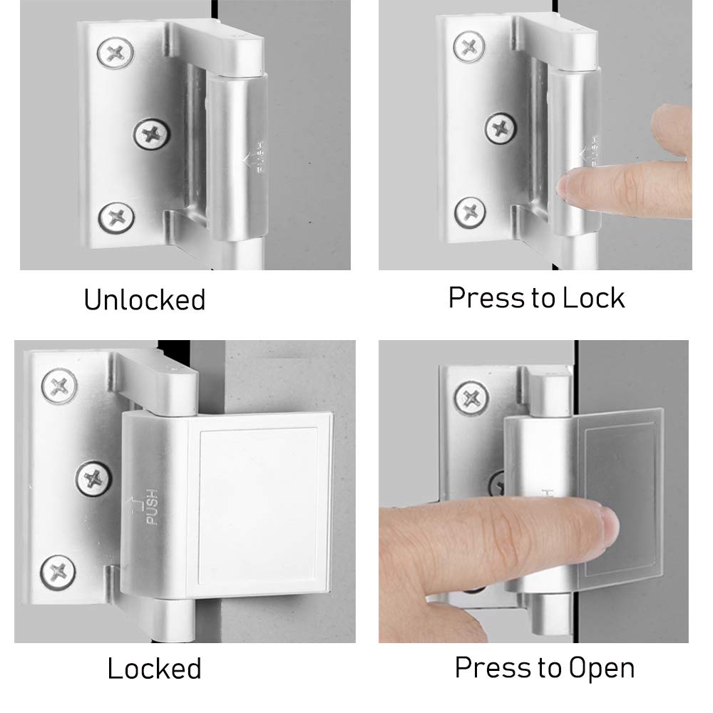 BAOWEIJD inward-opening door latch prevents damage to the door slab.
