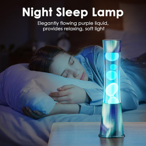 BAPOLE Aurora Blue Liquid Motion Lamp bedroom-ambience enhances relaxation and sleep-ready lighting