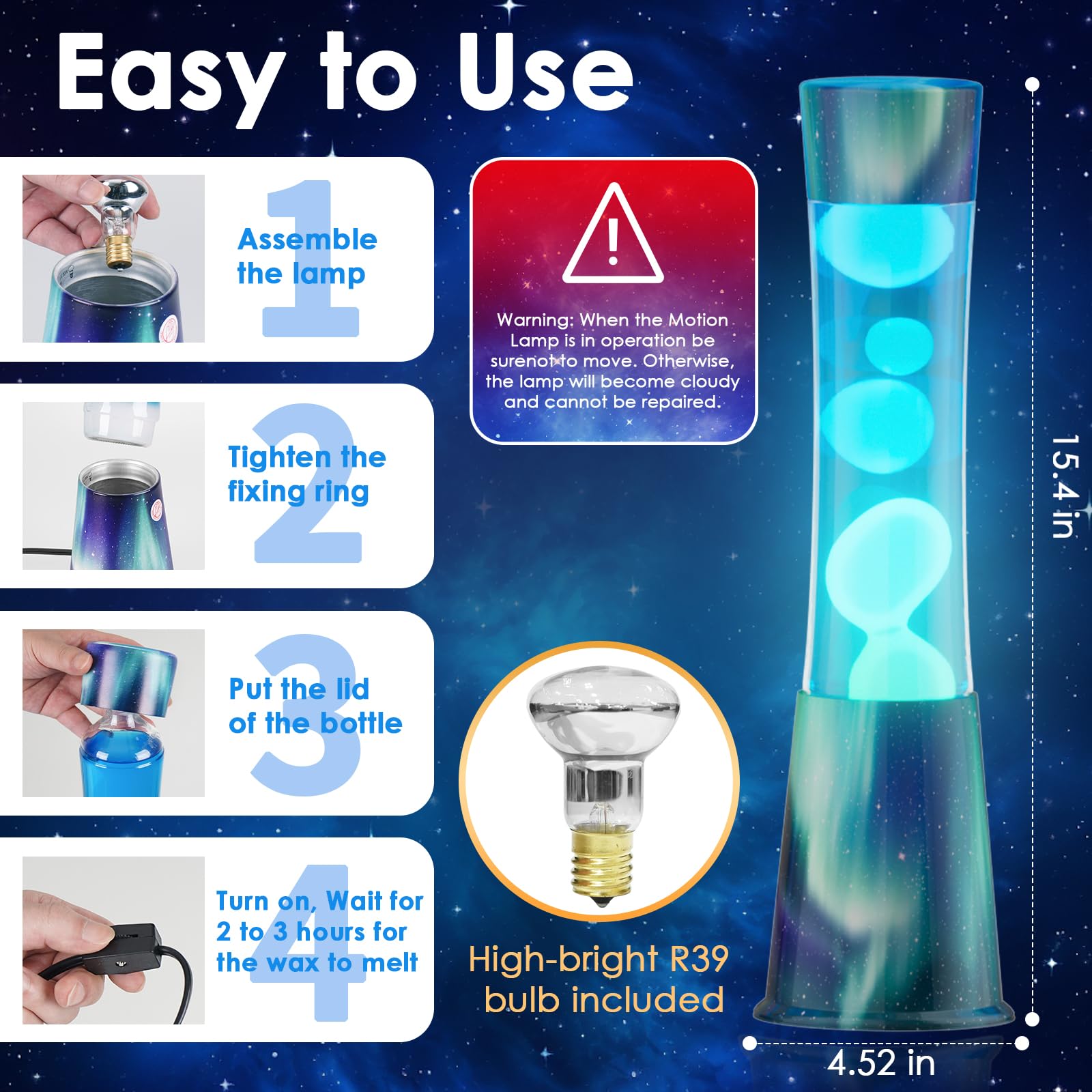 BAPOLE Aurora Blue Liquid Motion Lamp liquid-drops scene evokes calm relaxation
