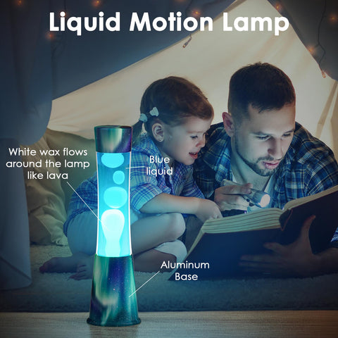 BAPOLE Aurora Blue Liquid Motion Lamp soft-glow lighting for cozy evenings