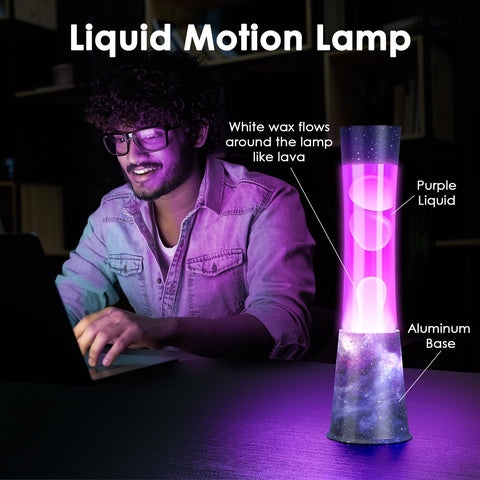 BAPOLE Liquid Motion Lamp features an Aurora pattern for desk or shelf lighting.