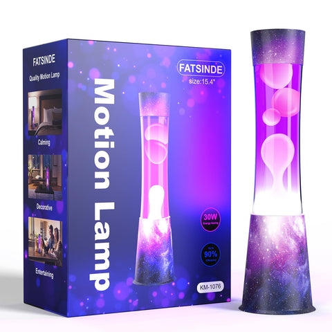 BAPOLE Liquid Motion Lamp starry sky purple glow enhances ambiance at night.