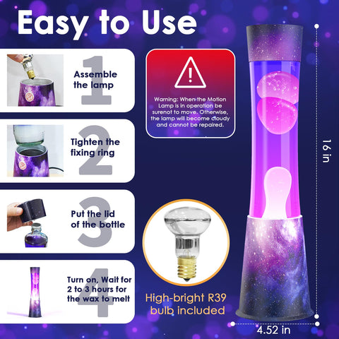 BAPOLE Liquid Motion Lamp white wax liquid creates calming motion display.