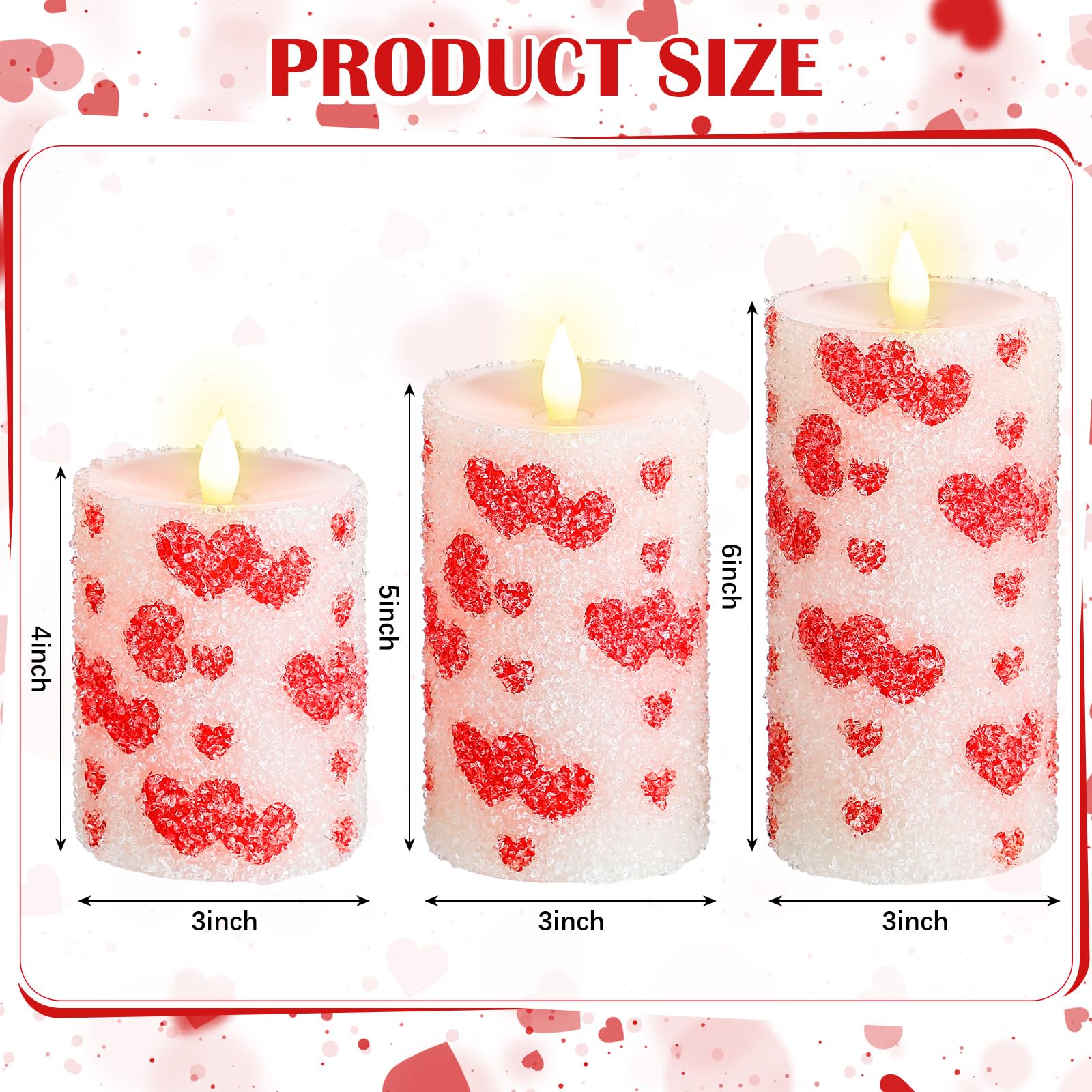 Baquler 5-inch LED pillar candle adds layered height to centerpieces.