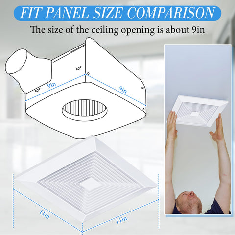 Baquler bathroom vent cover made of durable PP material