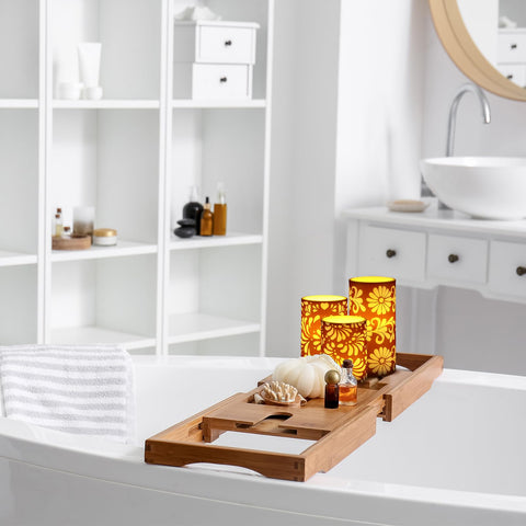 Baquler candle set in sizes 4-6 inches for versatile decorating.
