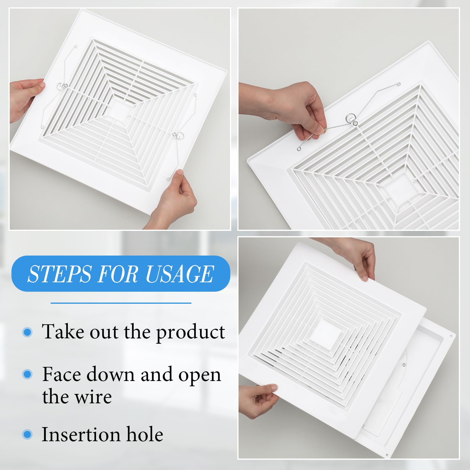Baquler vent cover helps diffuse heat for a comfortable bathroom