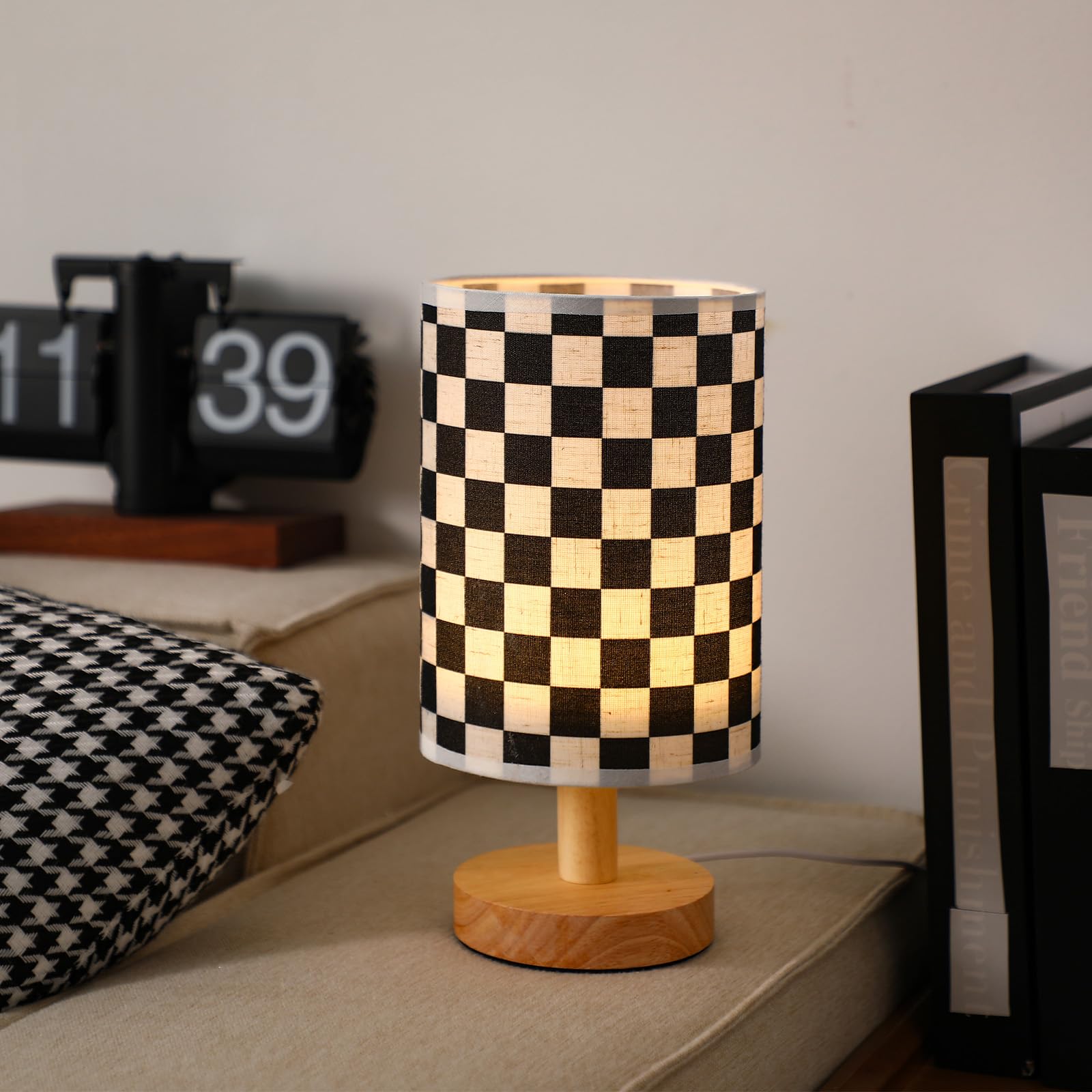 Baquler checkered desk lamp USB port keeps devices charged at your workstation