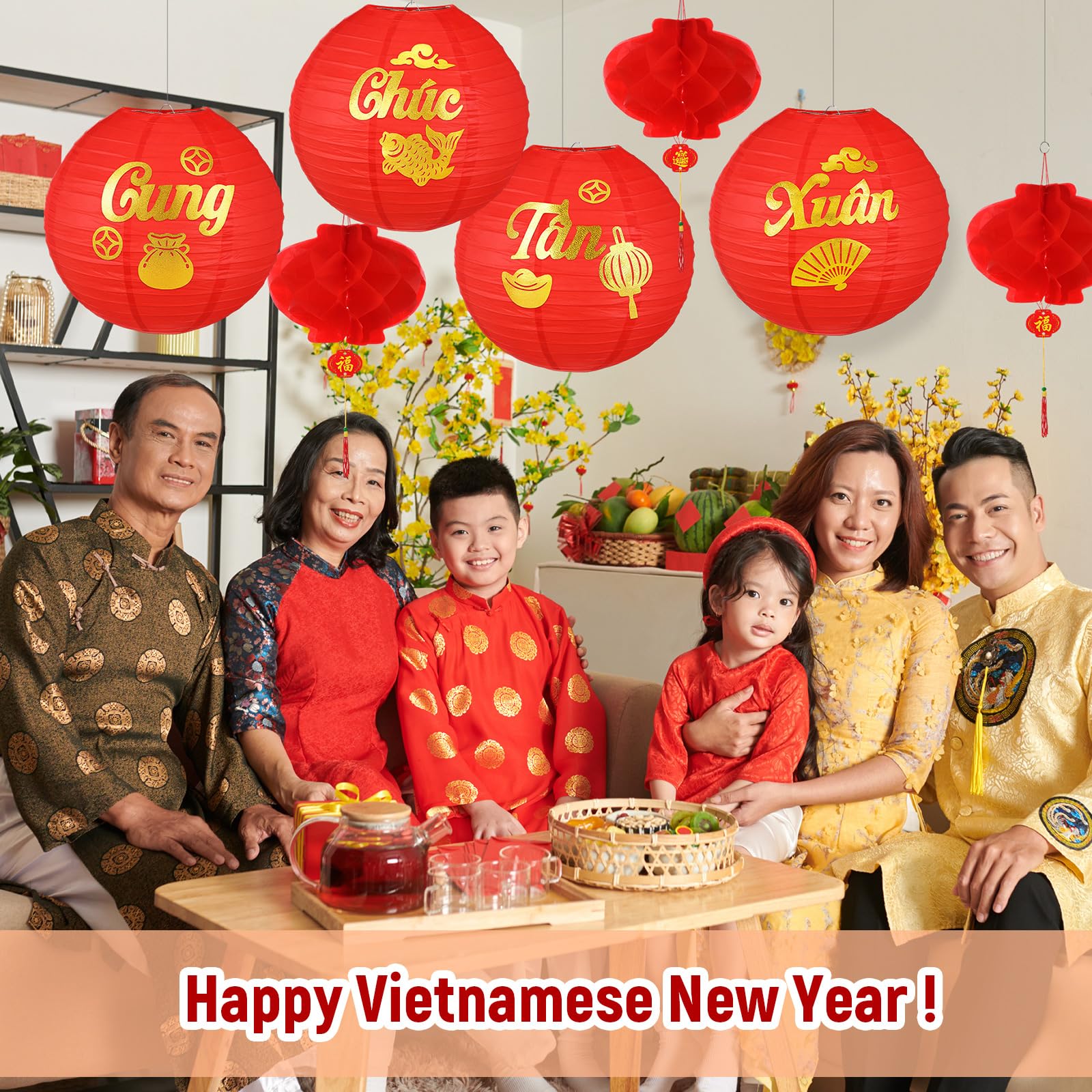 Baquler easy hanging assembly simplifies Tet decorating