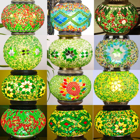 Baquler finished green Turkish lamp adds retro charm to living spaces