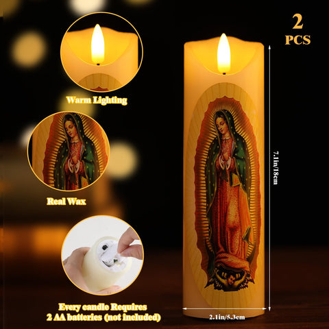 Baquler flameless real-wax candle with remote for easy devotional sessions.