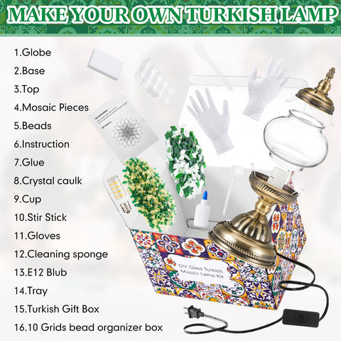 Baquler glue and gloves for clean, mess free mosaic assembly