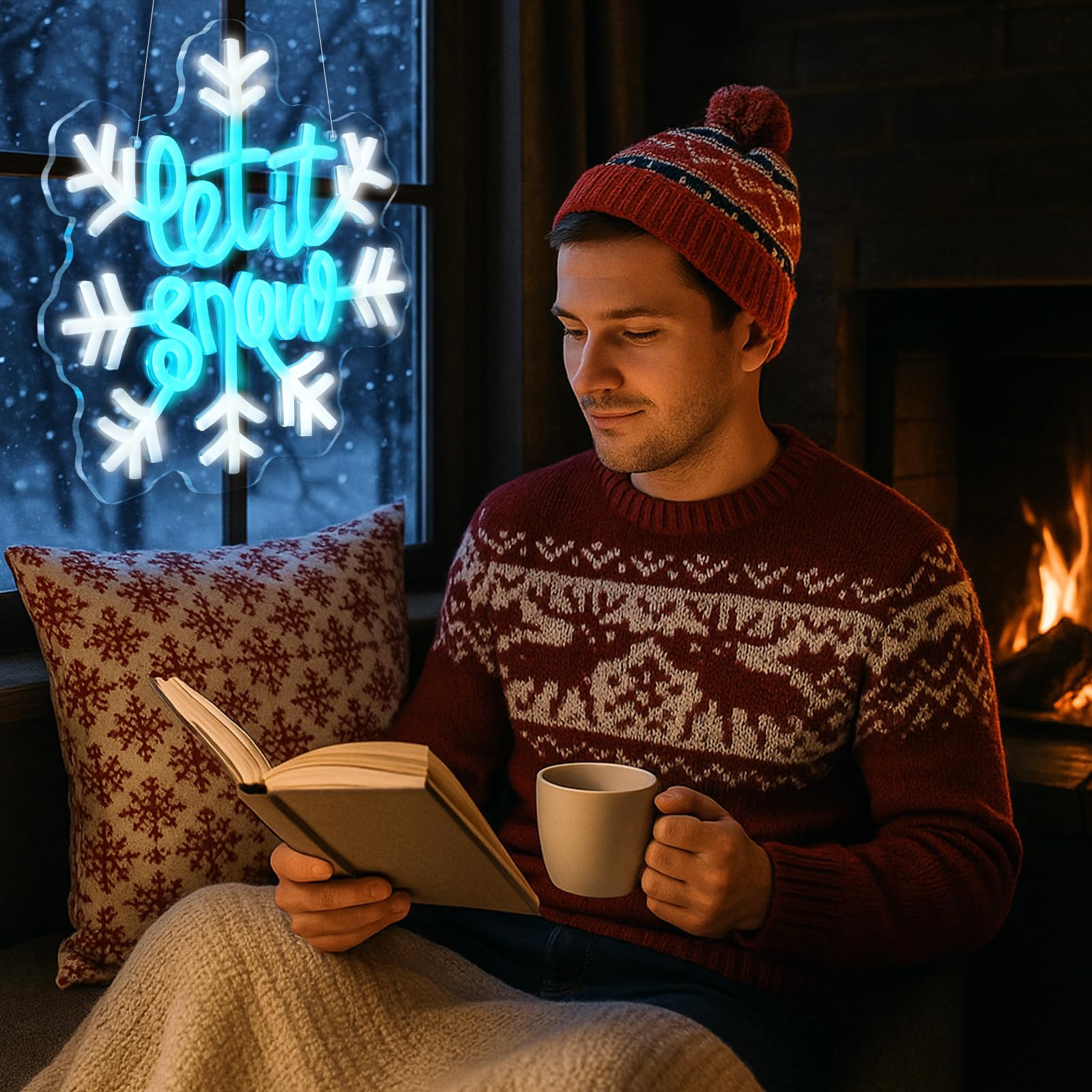 Baquler neon sign table decor for chic winter table setup