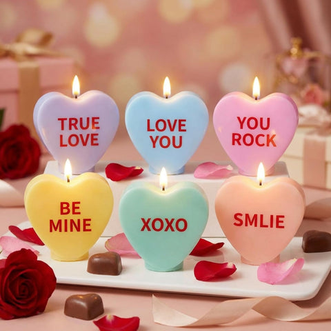 Baquler flameless heart candles offer a safe warm glow.