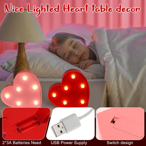 Baquler heart sign with back hook, easy to hang on walls or shelves.