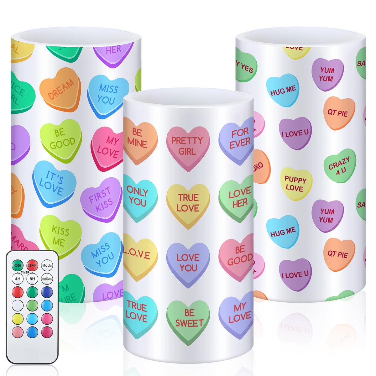 Baquler Valentine's LED candles with remote lighting a cozy table setting