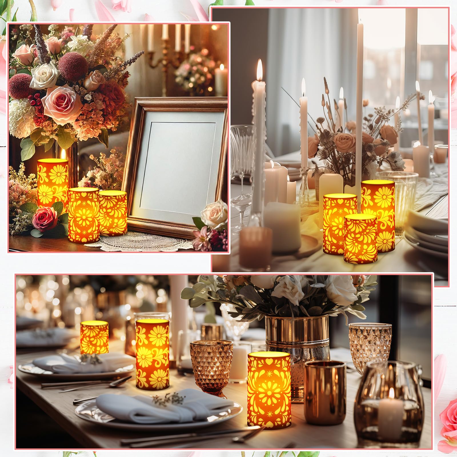 Baquler waterproof flameless candles suitable for indoor or outdoor use.