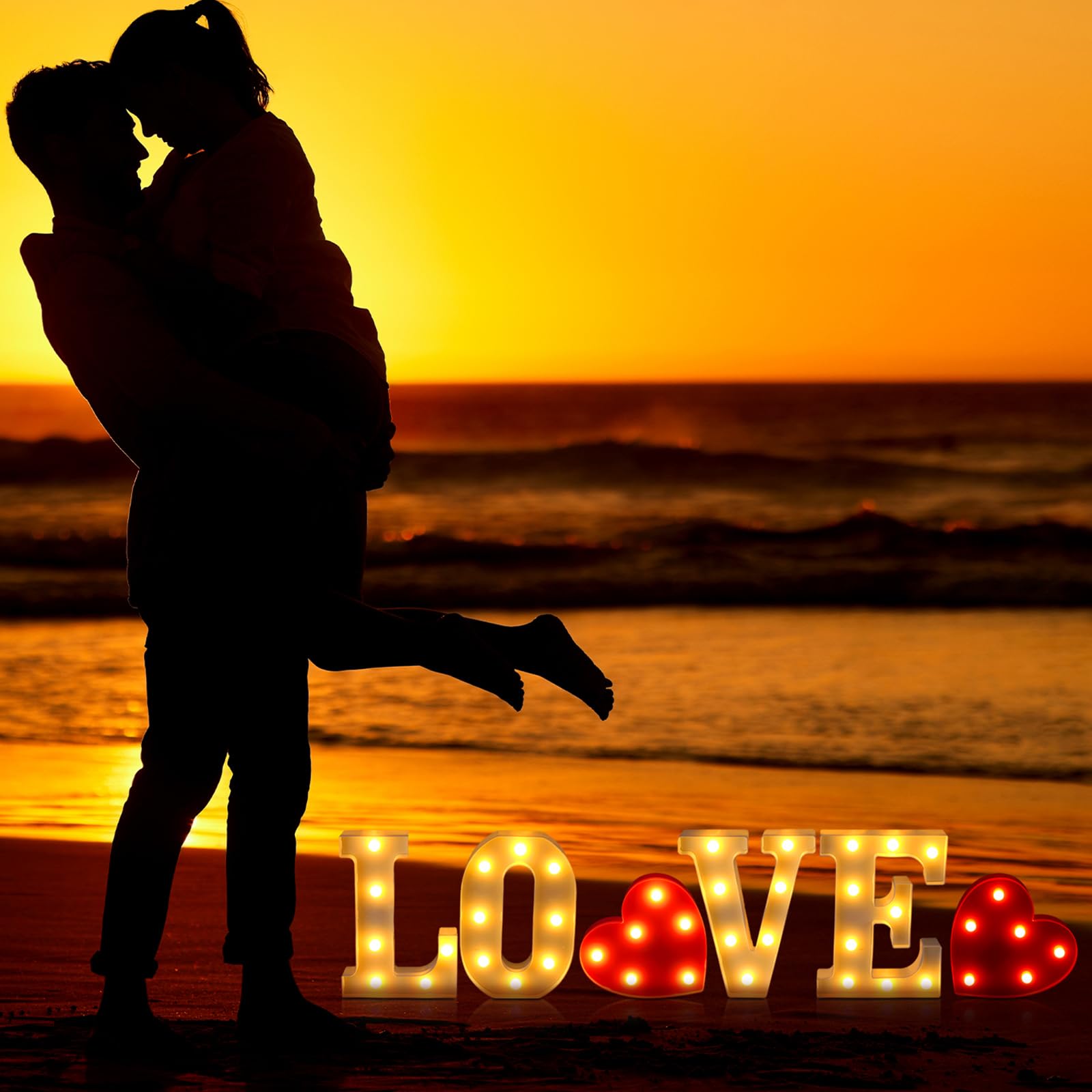 Baquler wedding or party decor love sign brightens celebrations.