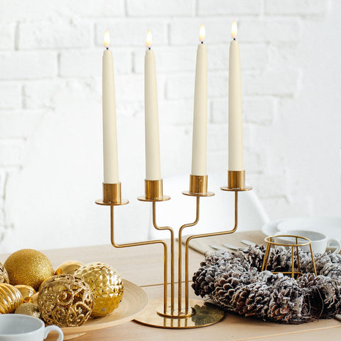 Baquler ivory taper candles elevate wedding and holiday decor.