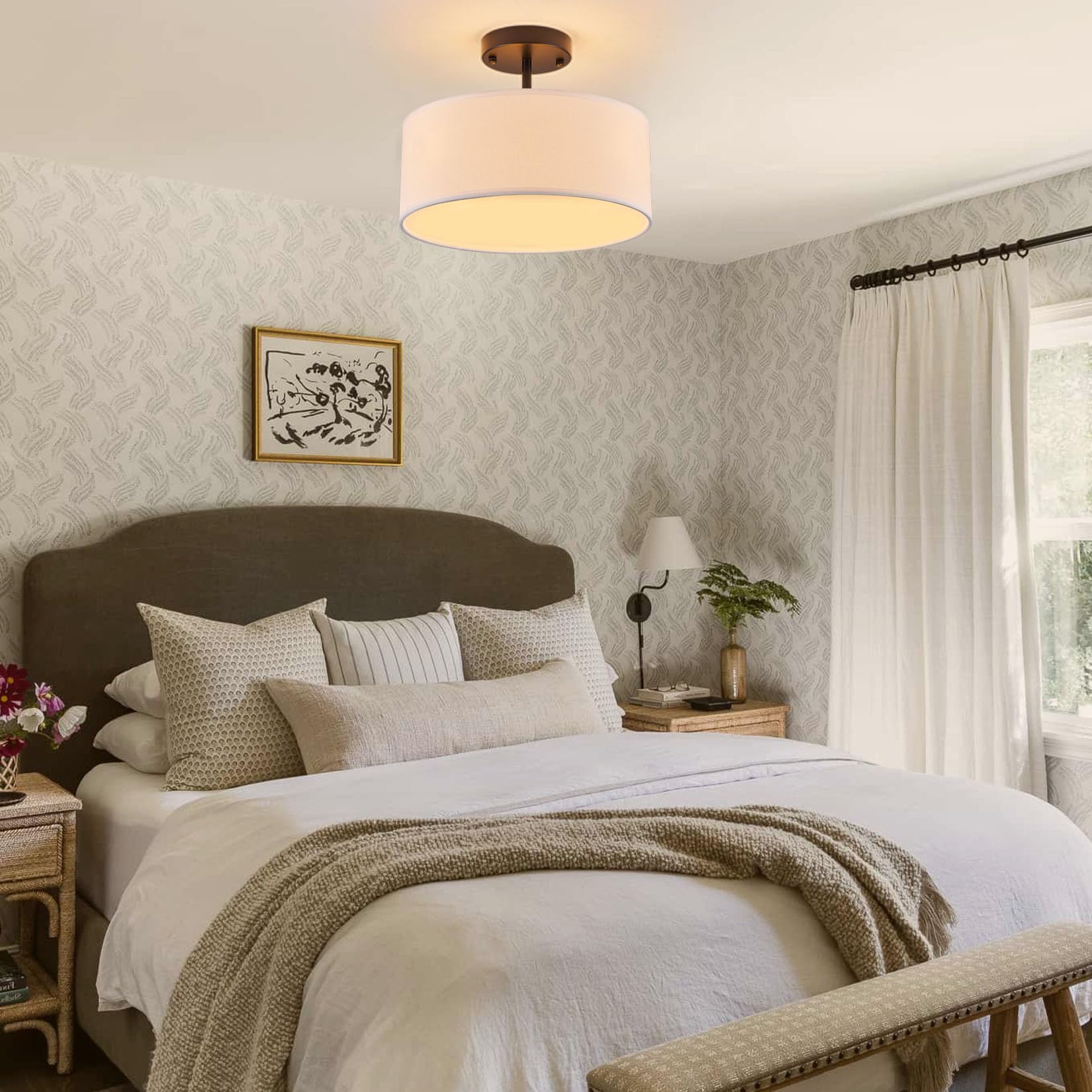 Bargeni 3-light ceiling fixture with versatile placement options.