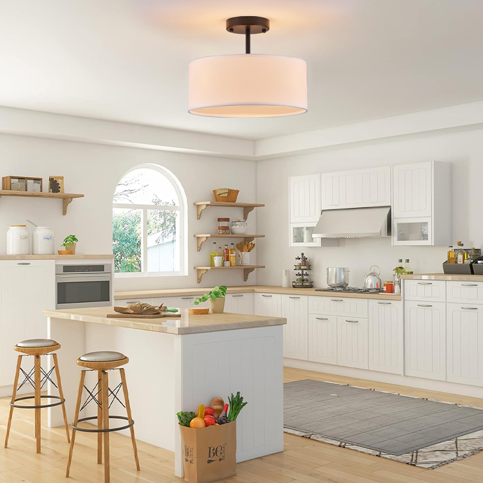Bargeni hardwired ceiling light offers clean, reliable installation.