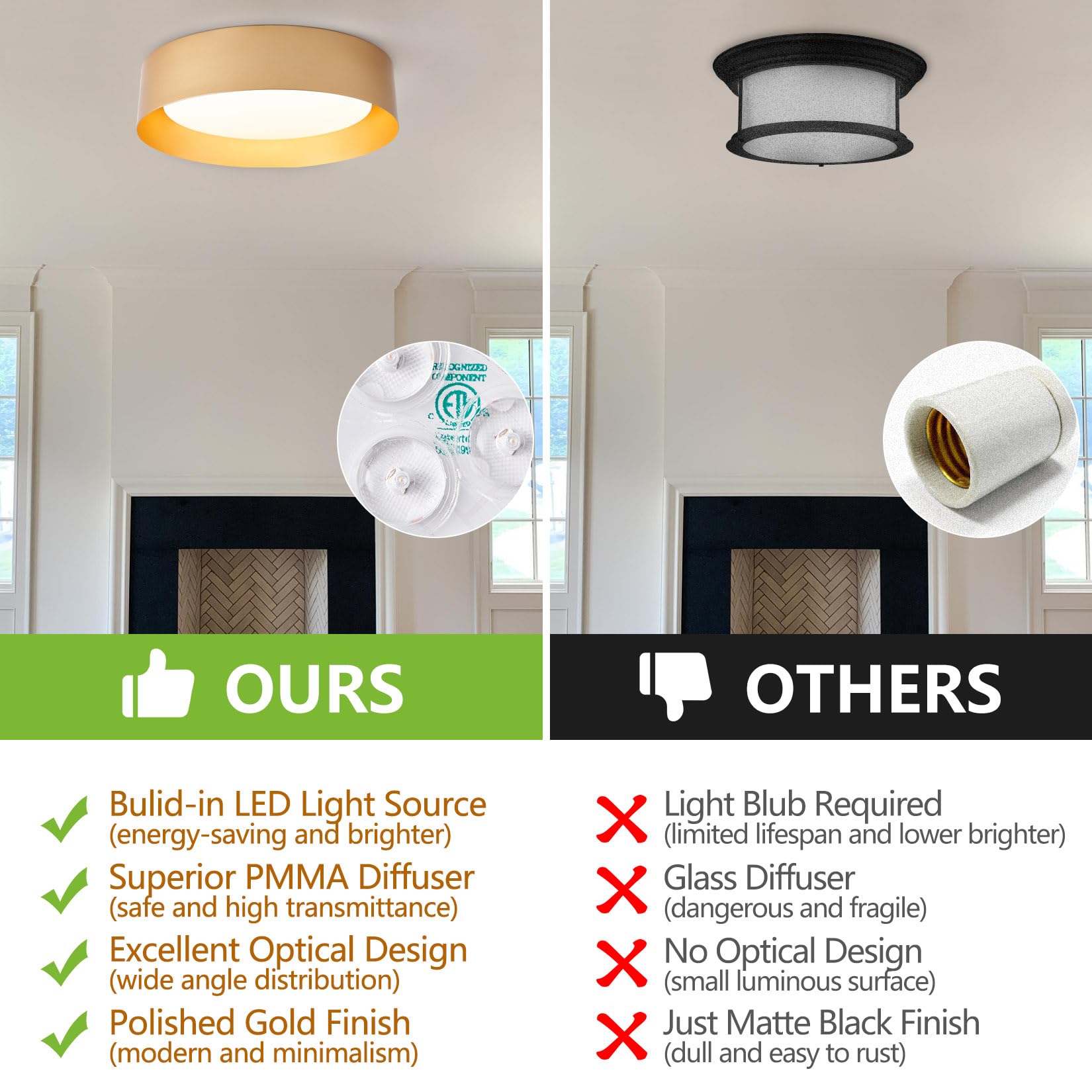 Bargeni living room ceiling light creates versatile ambiance for gatherings.