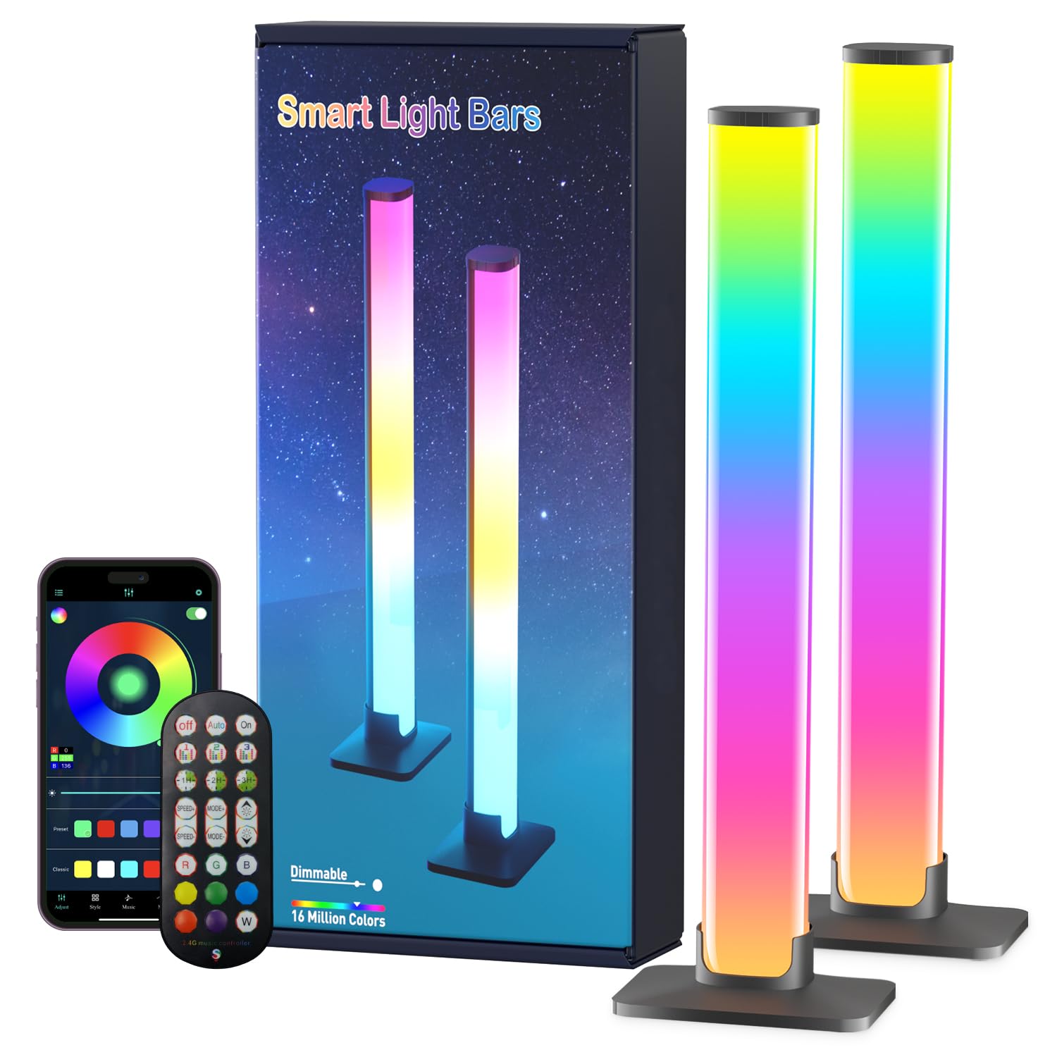 Barhootao RGB Light Bar ambient strip showcasing mood lighting with 213 colors