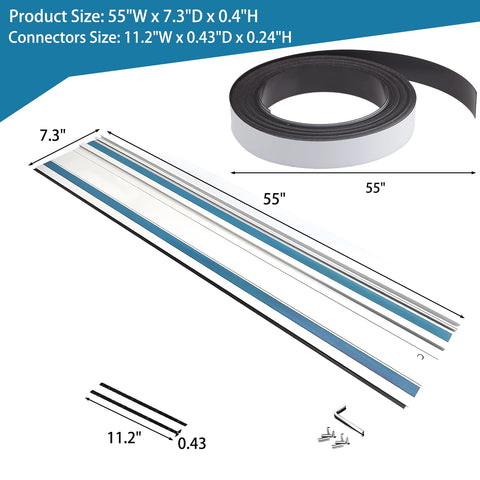 Barlezy two 55-inch rails enable extended straight sheet cuts.
