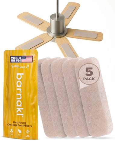 Barnakl Pet Fresh ceiling fan filter traps odors and dander for cleaner air