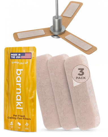 Barnakl Pet Fresh ceiling fan filter with velcro install for easy setup and fresher air