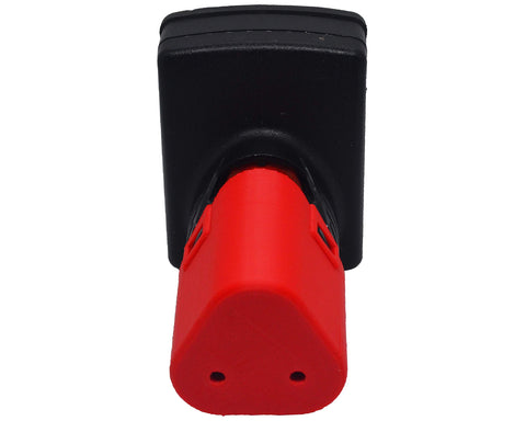 Wall-mountable Barnyard Intel holder keeps Milwaukee M12 batteries accessible and organized.