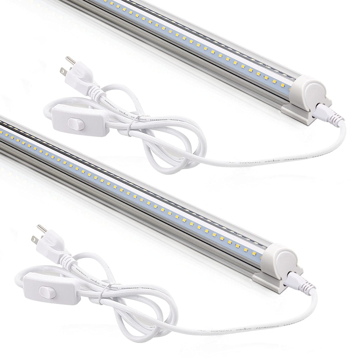 Barrina 2ft LED shop light with clear cover providing bright, even illumination.