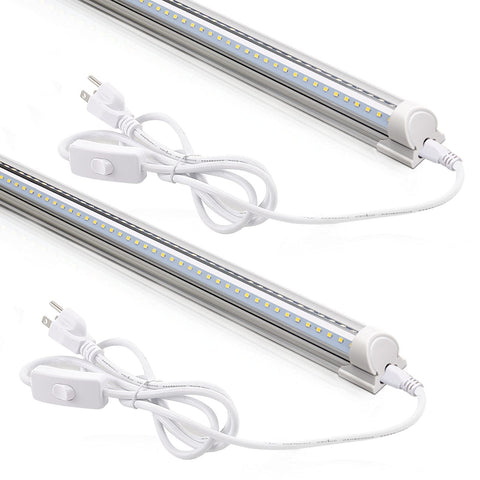 Barrina 2ft LED shop light with clear cover providing bright, even illumination.