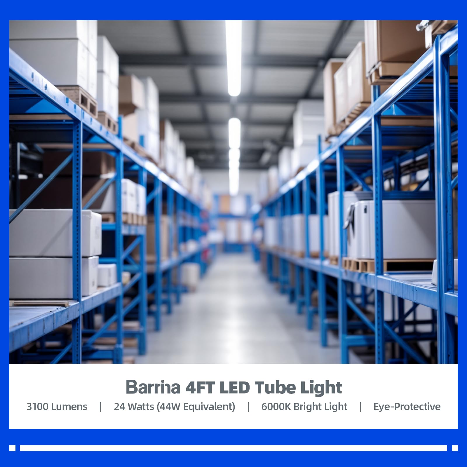 Barrina 24W LED replaces 44W fluorescents with 3500 lumens