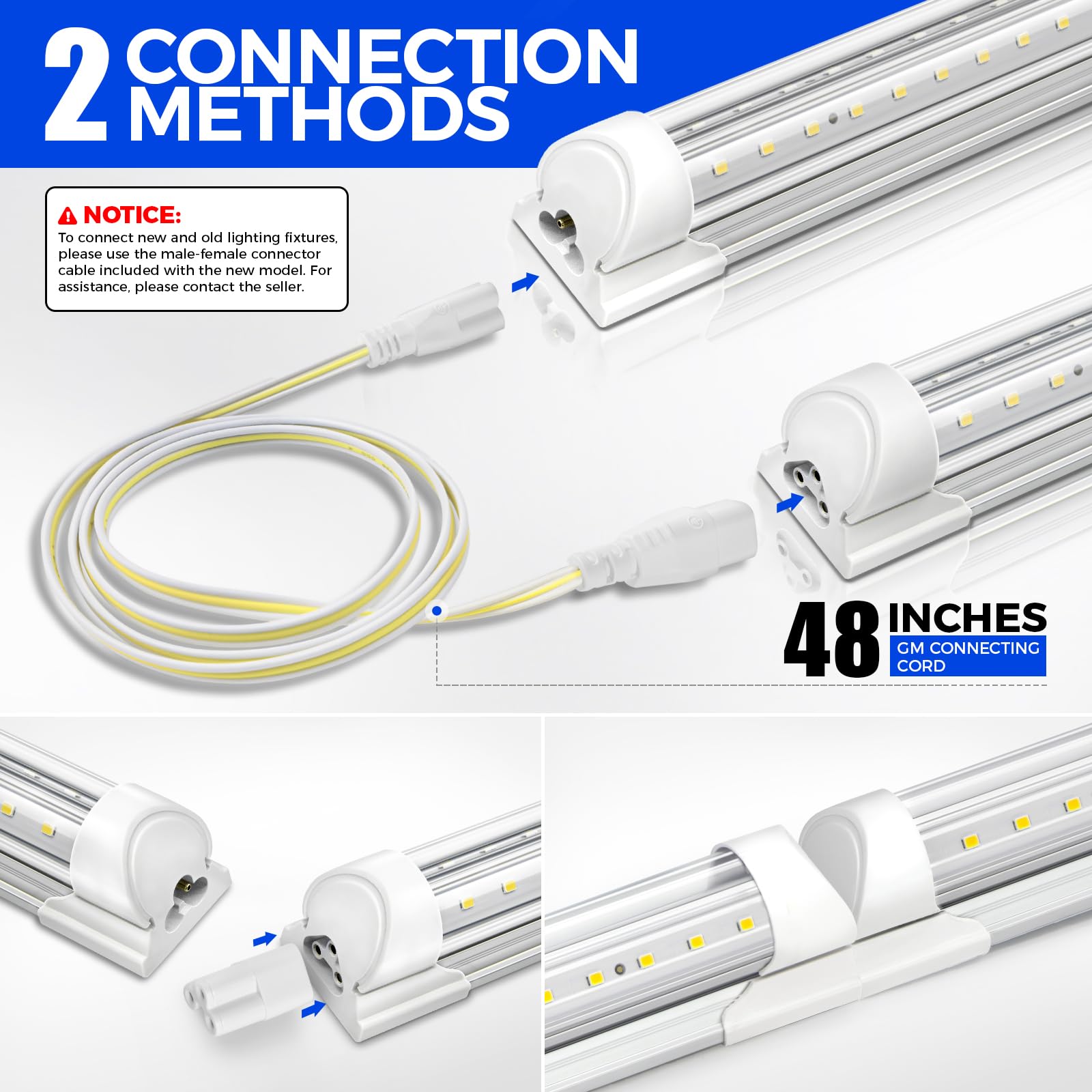 Barrina 6-pack LED shop lights for large spaces