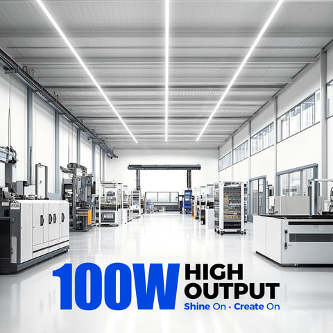 Barrina 8FT LED Shop Light dual-row LEDs visible for high-output performance.
