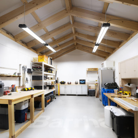 Barrina BS42a LED shop light highlighting heat-dissipation design for consistent performance.