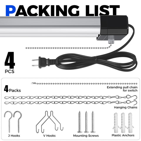 Barrina BS42a LED shop light offering broad space coverage for large areas.