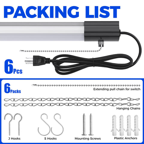 Barrina BS84 LED shop light mounted flush to a ceiling