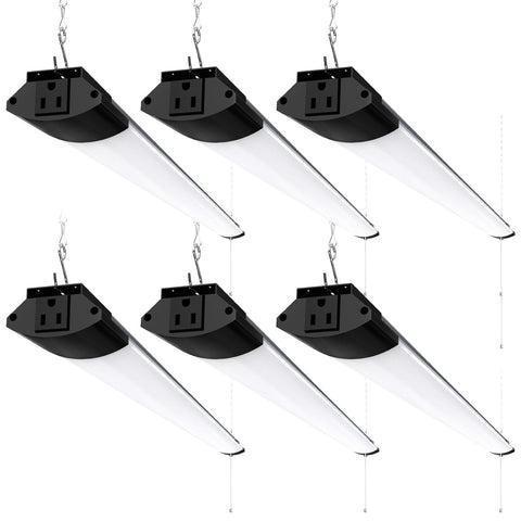 Barrina BS84 LED shop light in a workshop providing broad daylight illumination