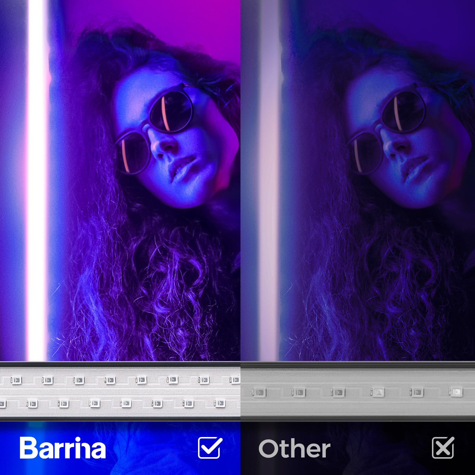 Barrina Halloween décor UV light creating eerie glow for party space