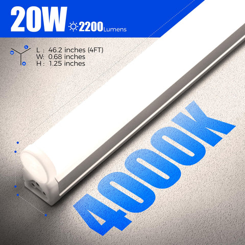 Barrina 4ft fixture with anti-glare 4000K glow