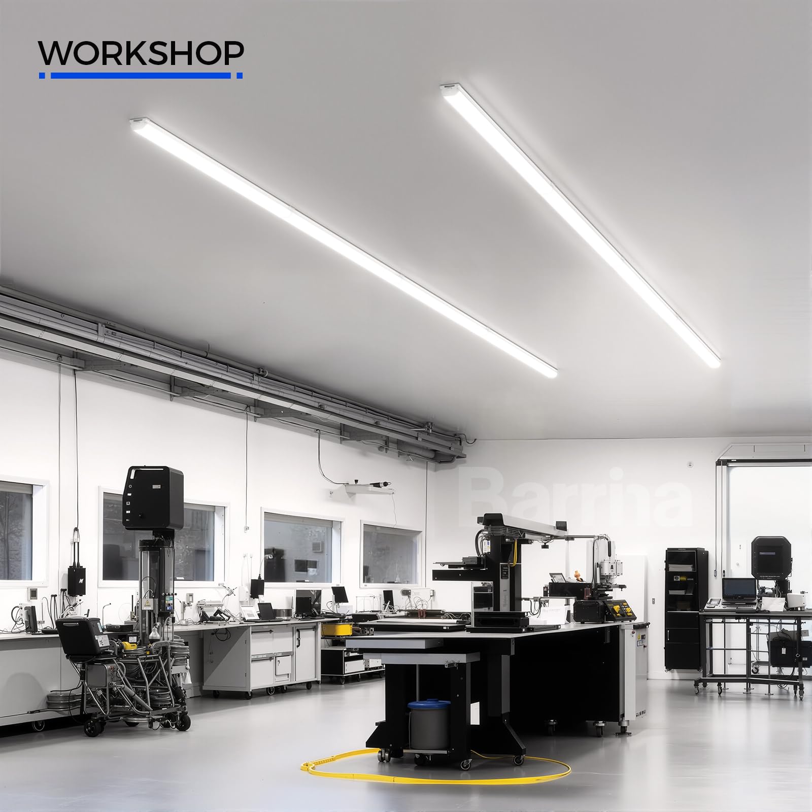 Barrina 4ft LED shop light ideal for garages and workshops.