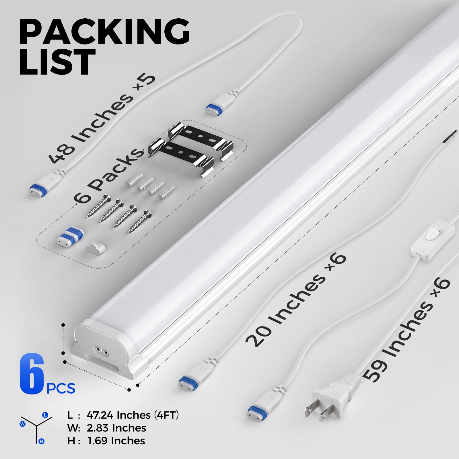 Barrina 4ft versatile lighting suitable for warehouses and utility spaces.