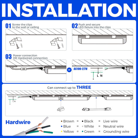 Barrina LED shop light clear cover diffuser protects LEDs while maintaining brightness