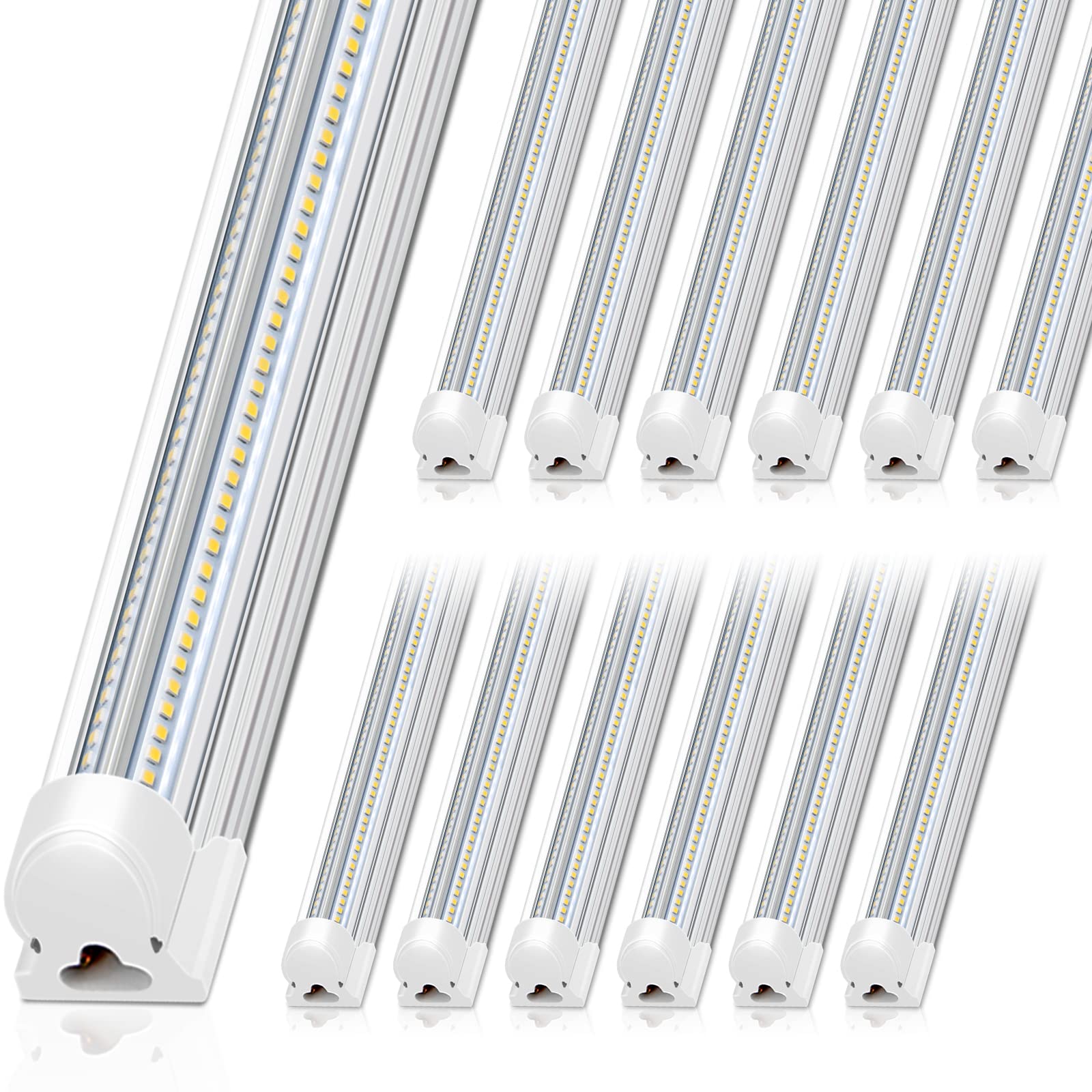 Barrina LED shop lights in V-shape for broad garage illumination